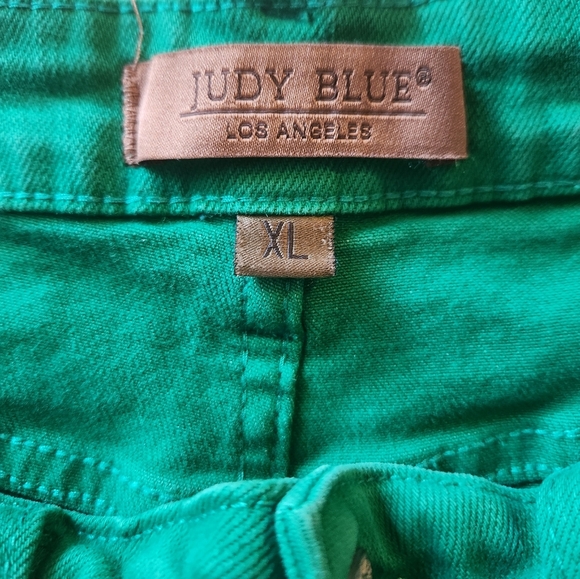 Judy Blue Green Womens Denim Jean Shorts Size XL - Picture 7 of 9